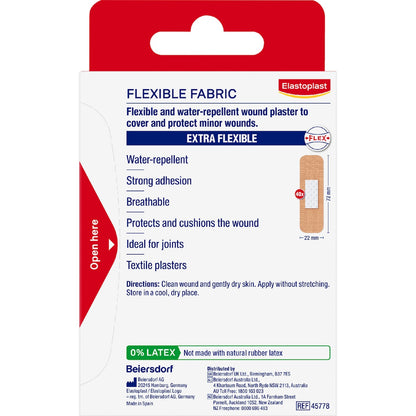 Elastoplast Flexible Fabric Breathable Plasters For Wound Protection 40 Pack