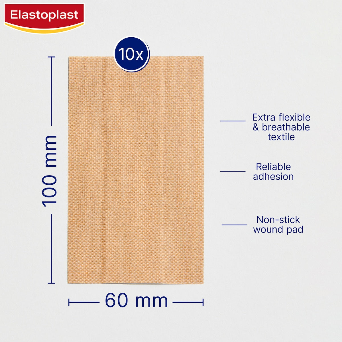Elastoplast Flexible Breathable Water Repellent Fabric Plaster 6cmx1m
