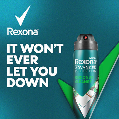 Rexona Men Advanced 72hr Deodorant Aerosol Coconut 220ml