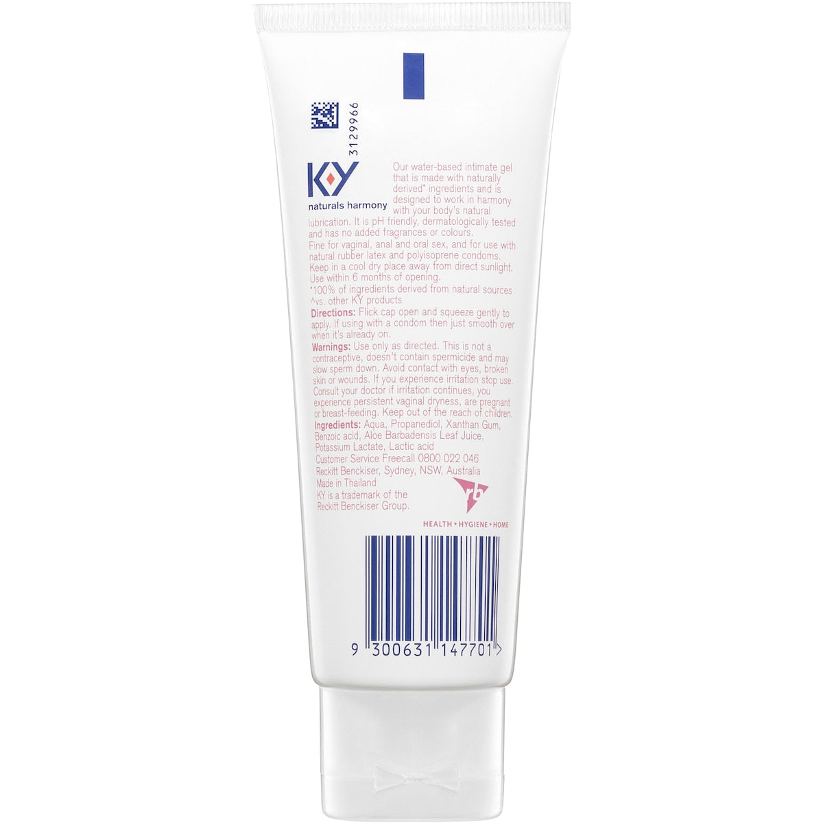 Durex Ky Naturals Harmony Intimate Lubricant For Use With Condoms 100g