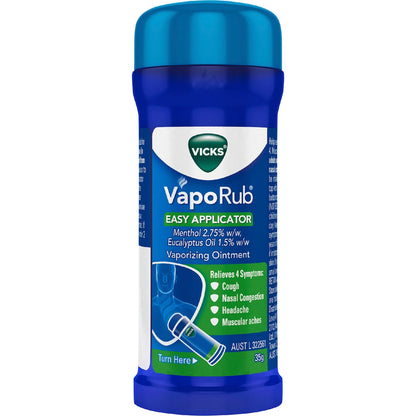 Vicks Vaporub Easy Applicator Decongestant Rub 35g