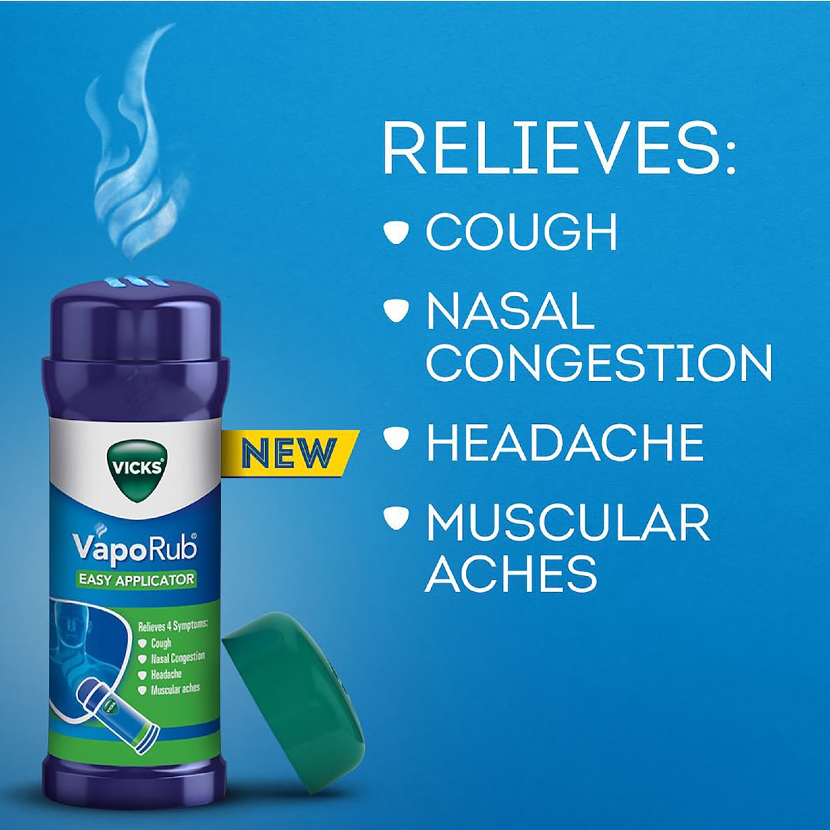 Vicks Vaporub Easy Applicator Decongestant Rub 35g