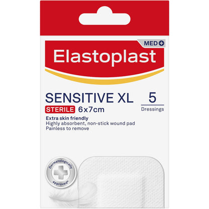 Elastoplast Sensitive Xl Dressings For Post Op Wounds 5 Pack