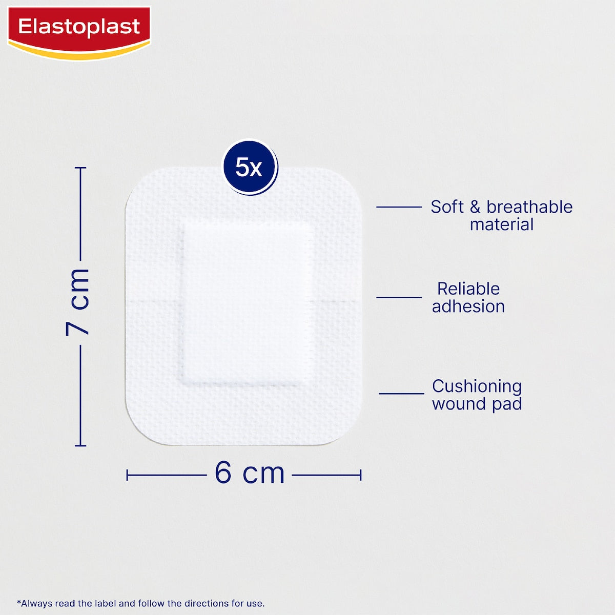 Elastoplast Sensitive Xl Dressings For Post Op Wounds 5 Pack