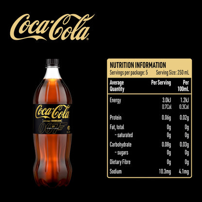 Coca-cola Caffeine Free Zero Sugar Soft Drink Bottle 1.25l