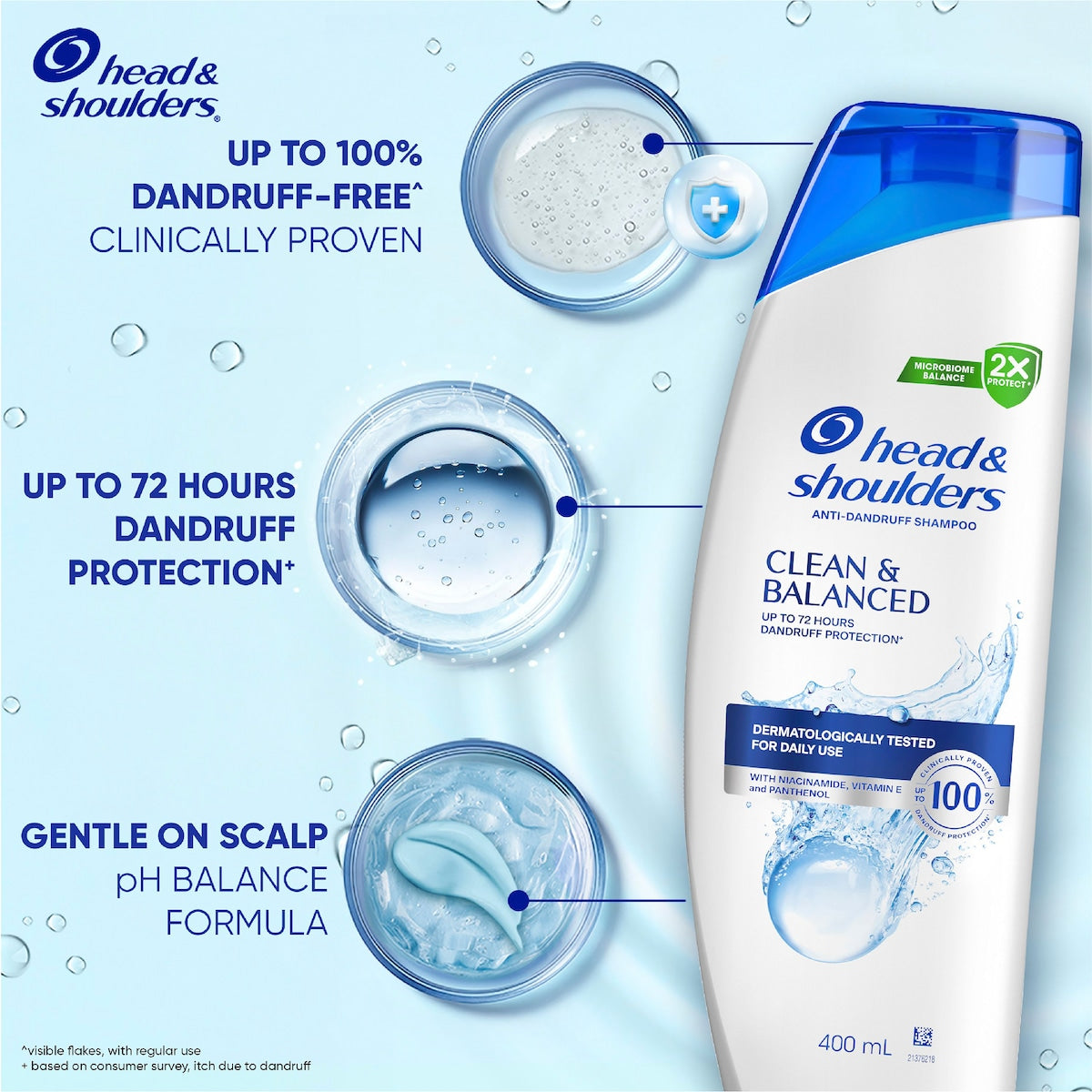 Head & Shoulders Clean & Balanced Anti Dandruff Shampoo 400ml
