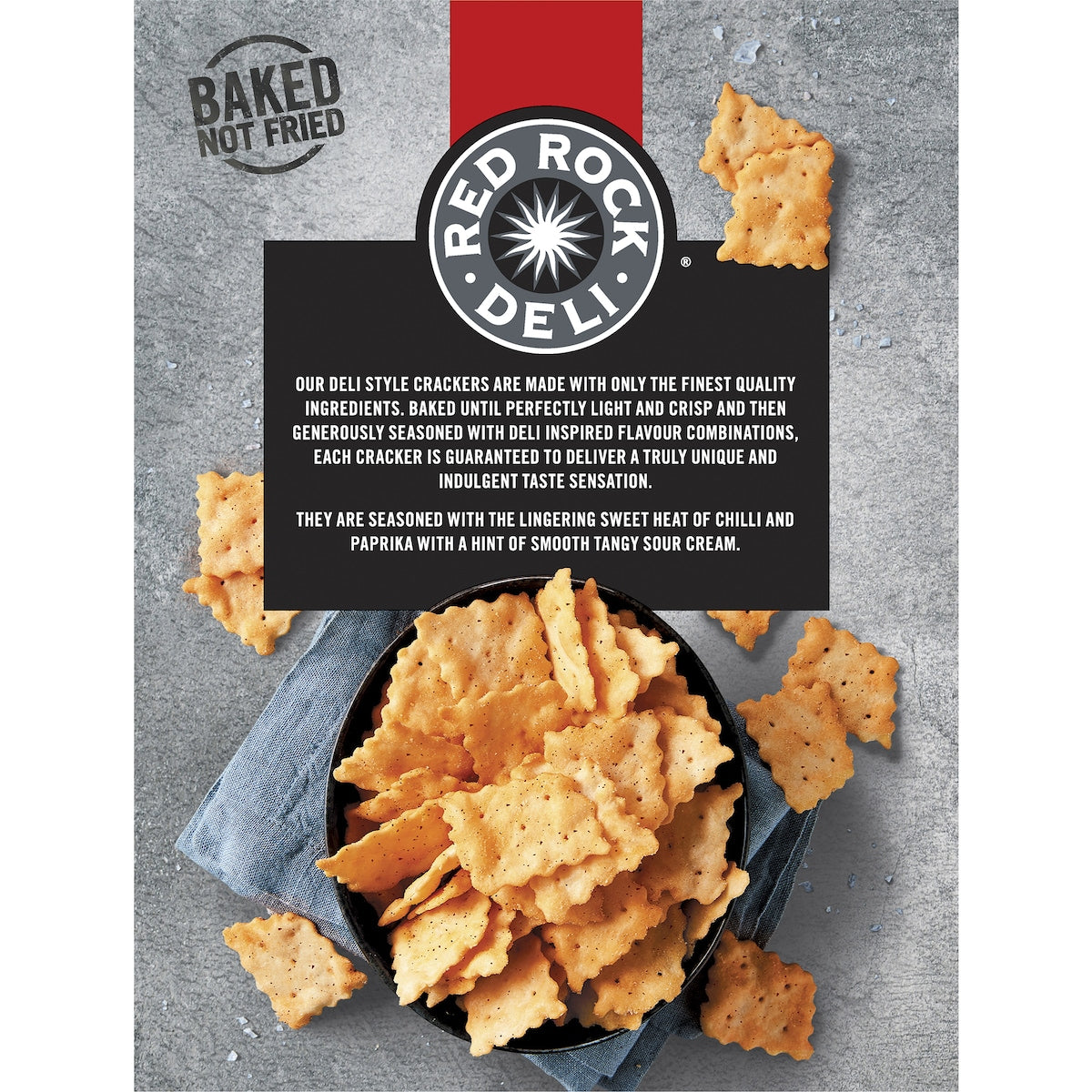 Red Rock Deli Style Crackers Sweet Chilli & Sour Cream 135g