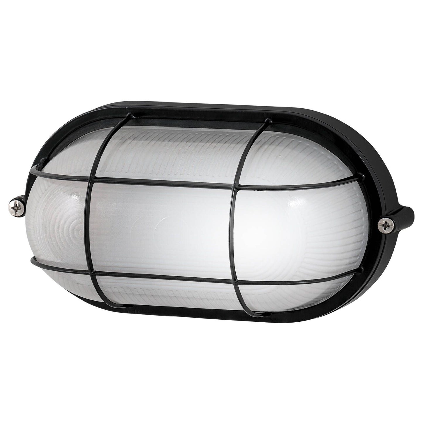 Arlec Black Oval Caged Bunker Light - 60W E27 - 210mm