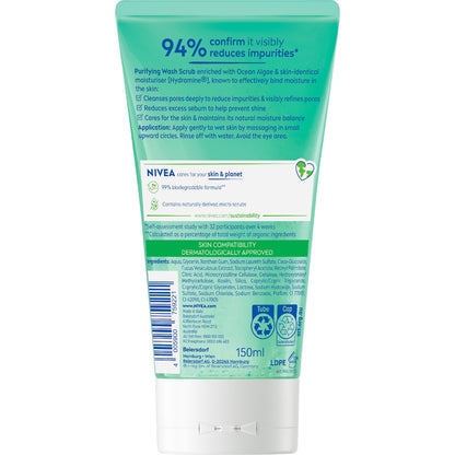 Nivea Purifying Face Wash Scrub For Oily & Combination Skin 150ml