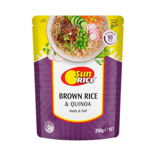Sunrice Microwave Brown Rice And Quinoa Pouch - 250g