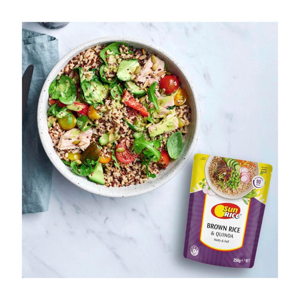 Sunrice Microwave Brown Rice And Quinoa Pouch - 250g