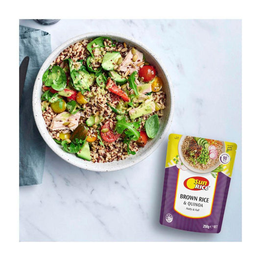 Sunrice Microwave Brown Rice And Quinoa Pouch - 250g
