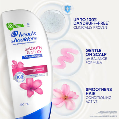 Head & Shoulders Smooth & Silky Anti-dandruff Conditioner 400ml