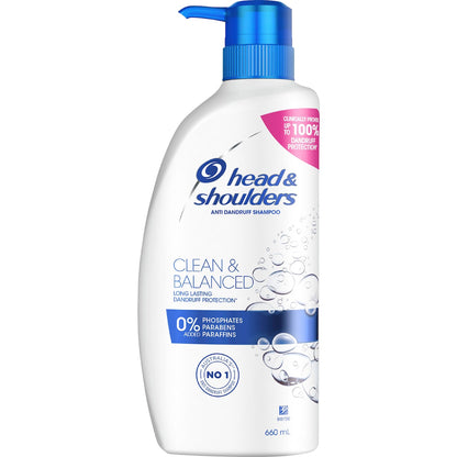 Head & Shoulders Clean & Balanced Anti Dandruff Shampoo 660ml