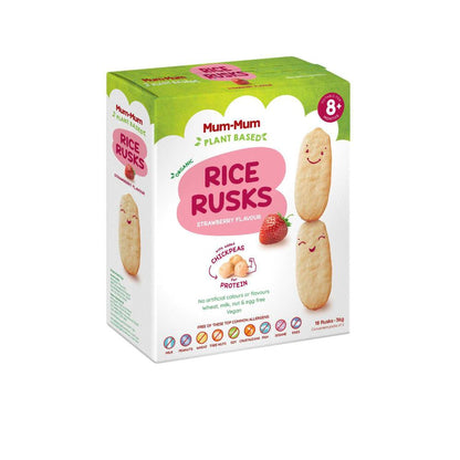 Mum Mum Chick Pea Rice Rusks Strawberry - 36g