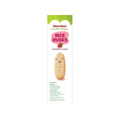 Mum Mum Chick Pea Rice Rusks Strawberry - 36g