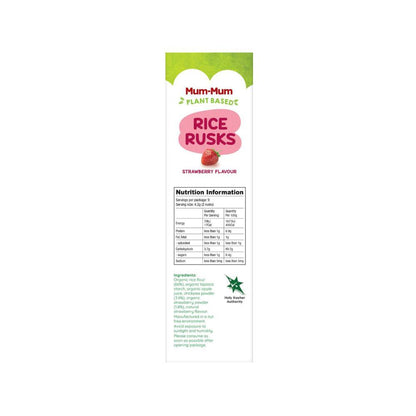 Mum Mum Chick Pea Rice Rusks Strawberry - 36g