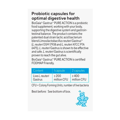 Biogaia Gastrus Pure Action Capsules - 30 Pack