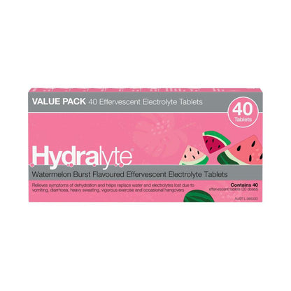 Hydralyte Effervescent Watermelon Burst - 40 Pack