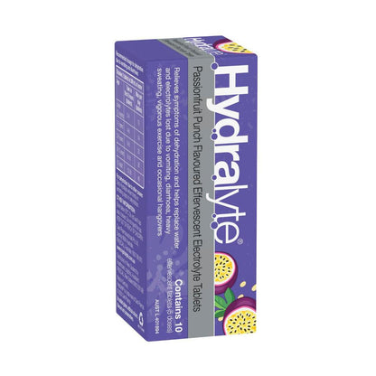 Hydralyte Effervescent Passionfruit Punch - 10 Pack