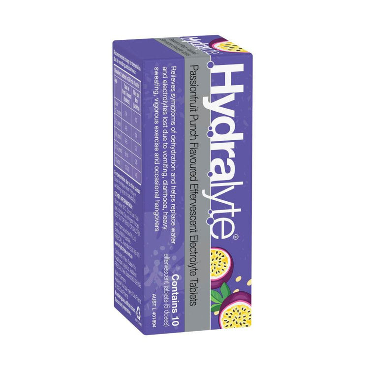 Hydralyte Effervescent Passionfruit Punch - 10 Pack