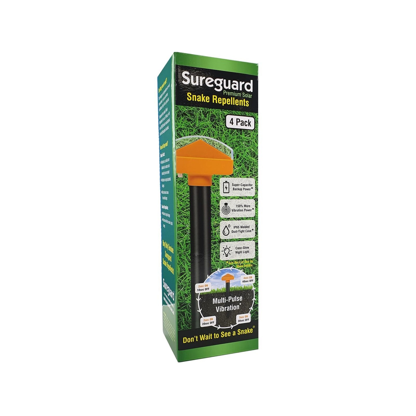 Sureguard Premium Solar Snake Repellent - 4 Pack