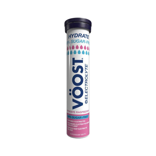 Voost Effervescent Hydrate Sugar Free Raspberry Tablets - 20 Pack