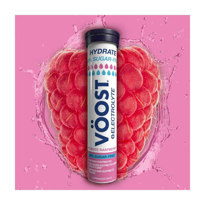 Voost Effervescent Hydrate Sugar Free Raspberry Tablets - 20 Pack