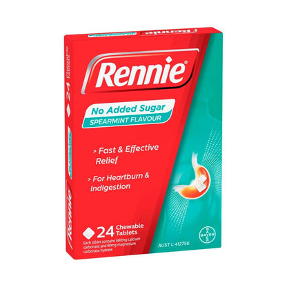 Rennie No Added Sugar Spearmin - 24 Pack