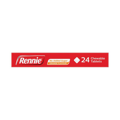 Rennie No Added Sugar Orange - 24 Pack