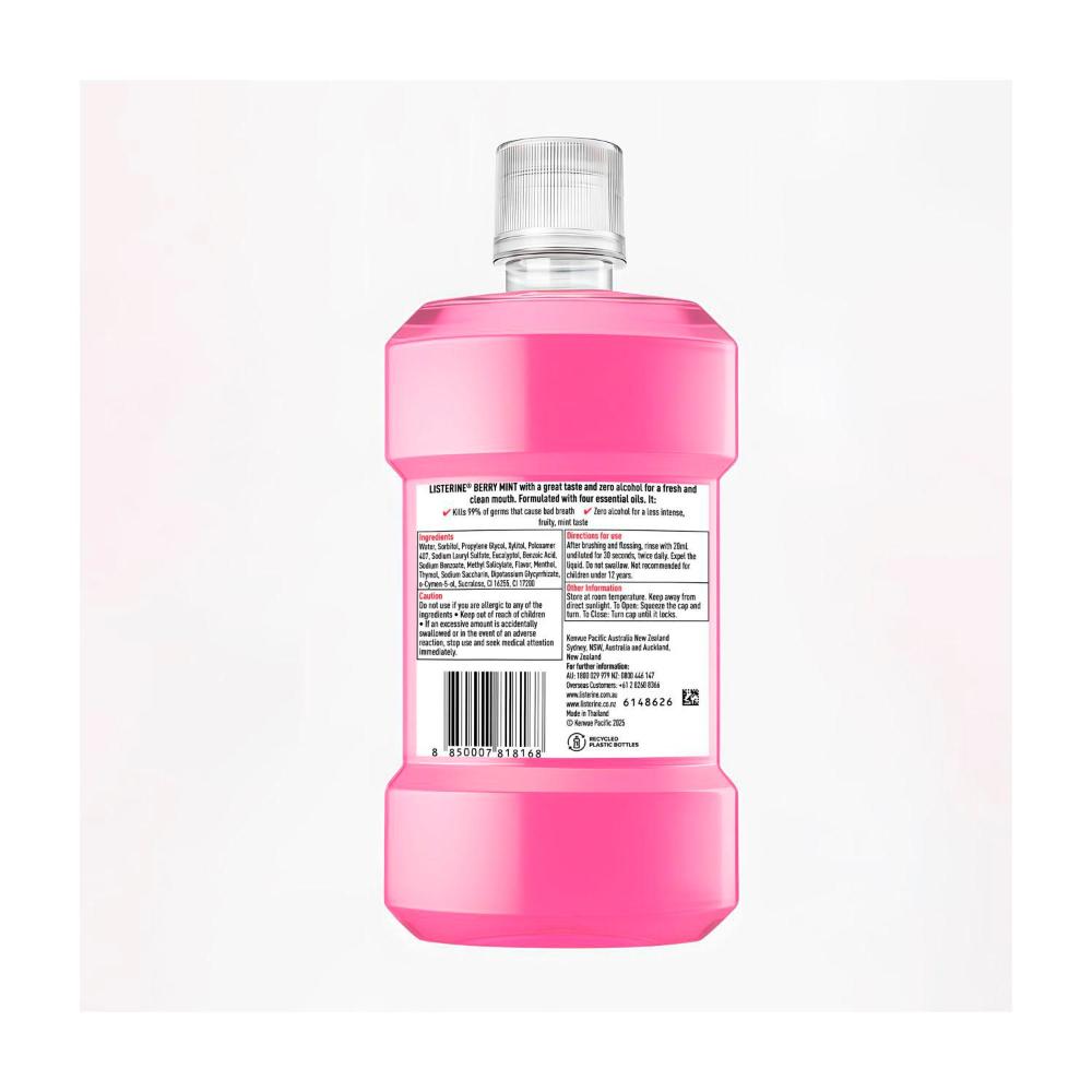 Listerine Berry Mint Mouthwash - 500mL