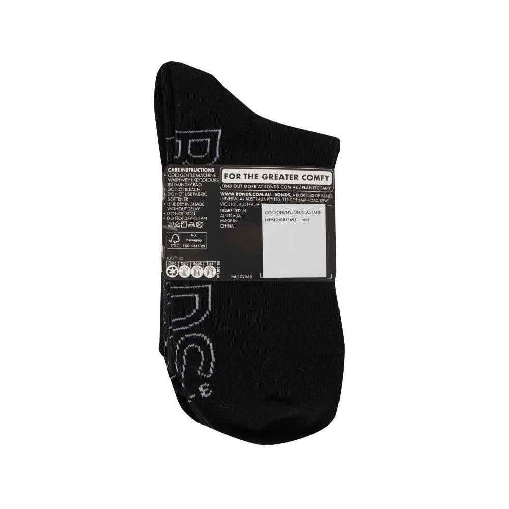 Bonds Womens Half Crew (3+) Socks - 4 Pack