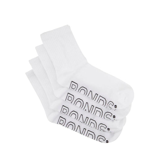 Bonds Womens Half Crew 8+ Socks - 4 Pack