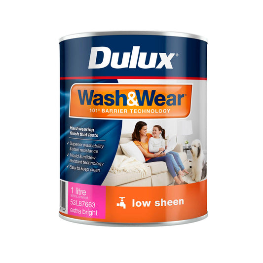 Dulux Interior Paint Wash Wear Low Sheen - 1L - Extra Bright
