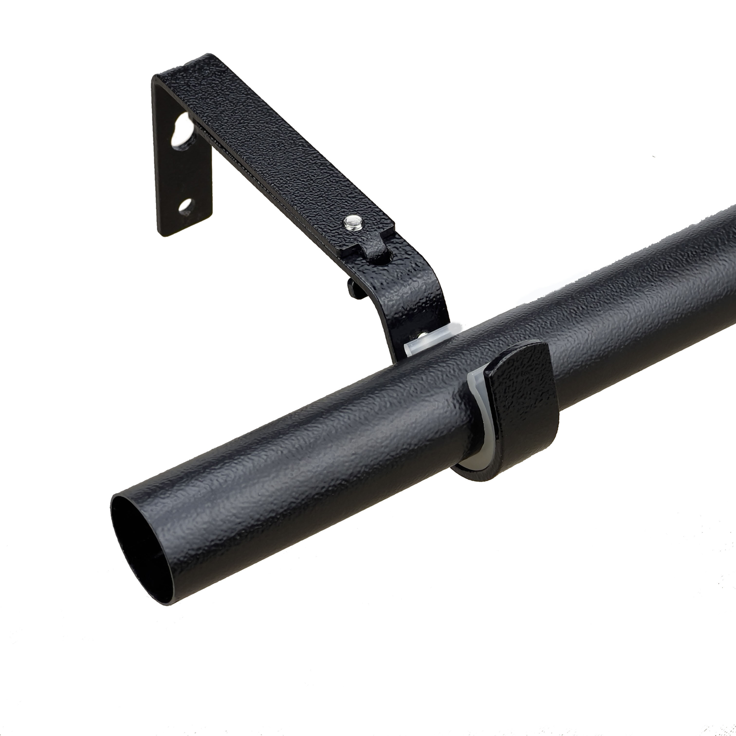 Pillar Black Curtain Rod Bracket - 25mm & 32mm - 1 Pair - 105-150mm