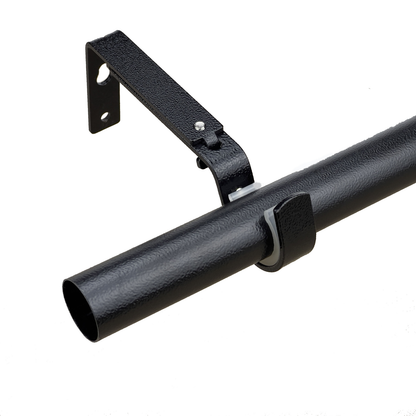 Pillar Black Curtain Rod Bracket - 25mm & 32mm - 1 Pair - 105-150mm