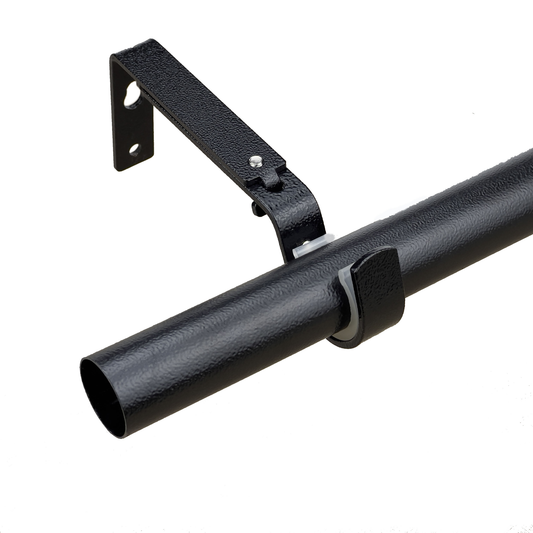 Pillar Black Curtain Rod Bracket 25 & 32mm