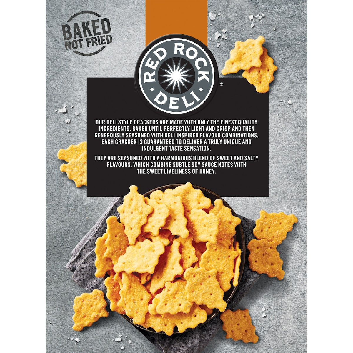 Red Rock Deli Biscuit Crackers Share Pack Honey Soy & Chicken 135g