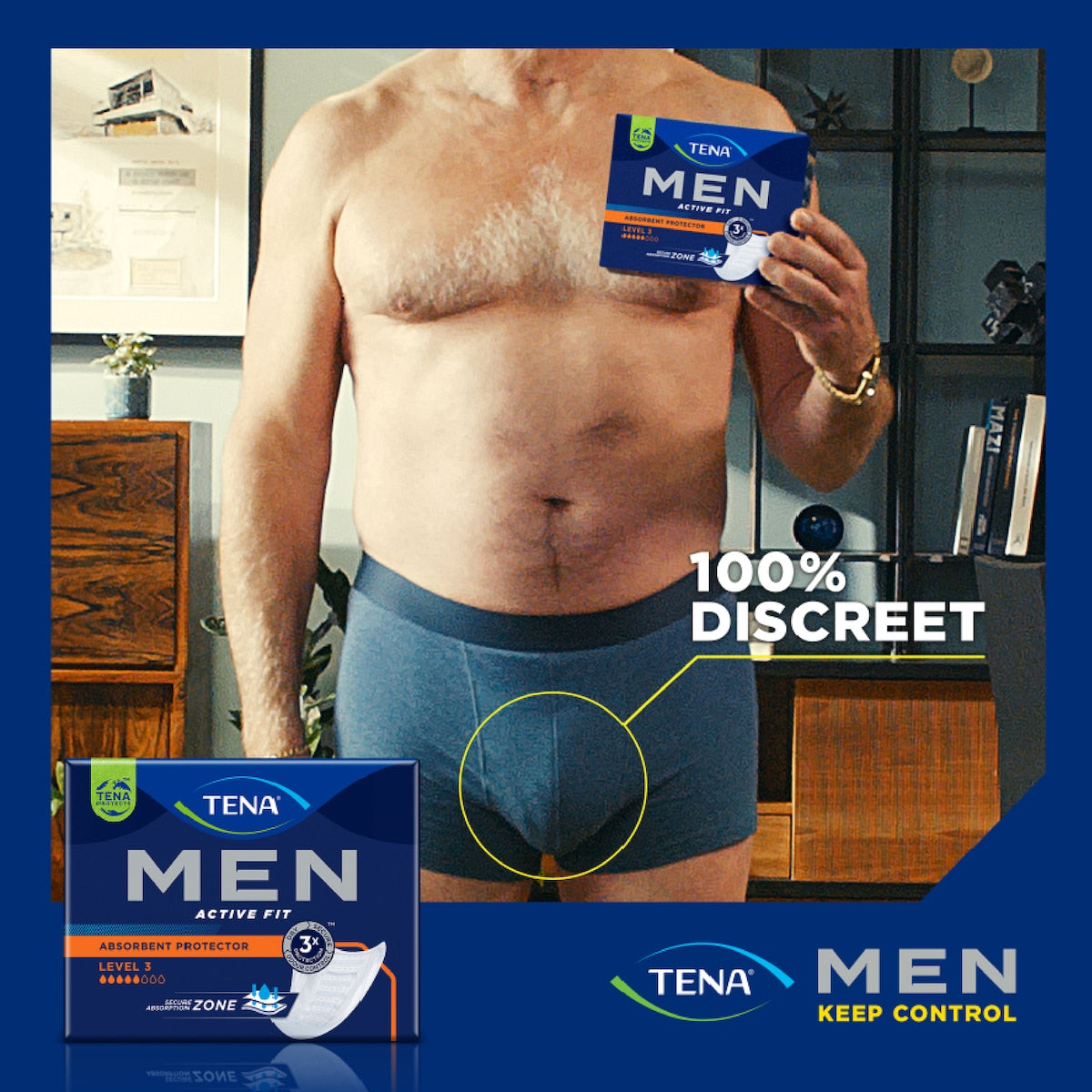 Tena Men Active Fit Absorbent Protector Level 3 Super 8 Pack