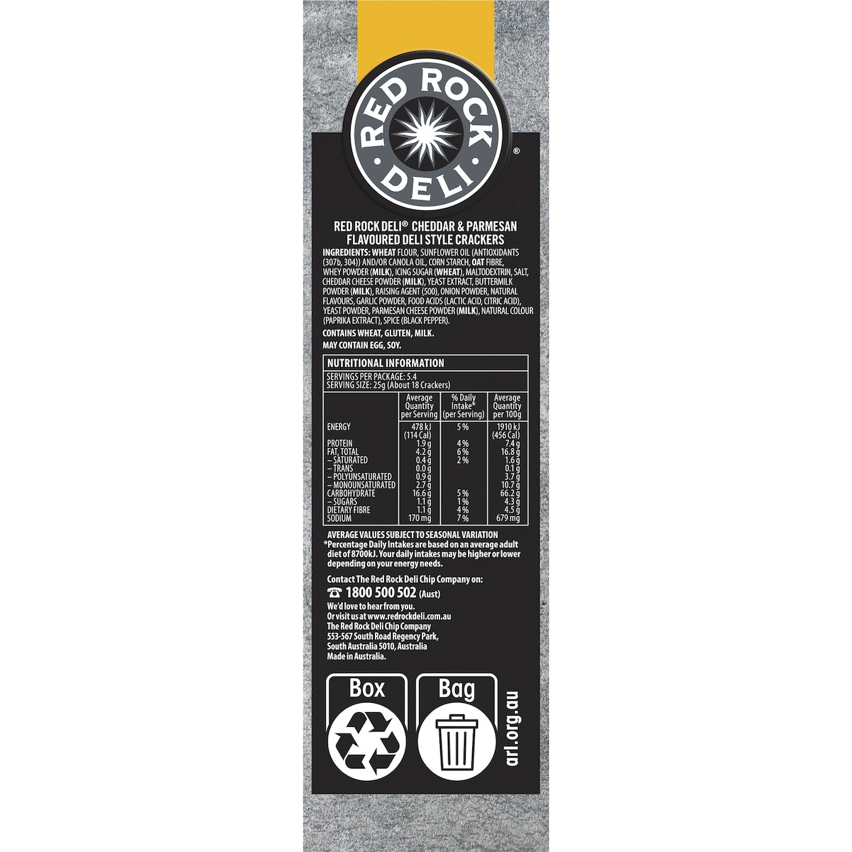 Red Rock Deli Style Crackers Cheddar & Parmesan 135g