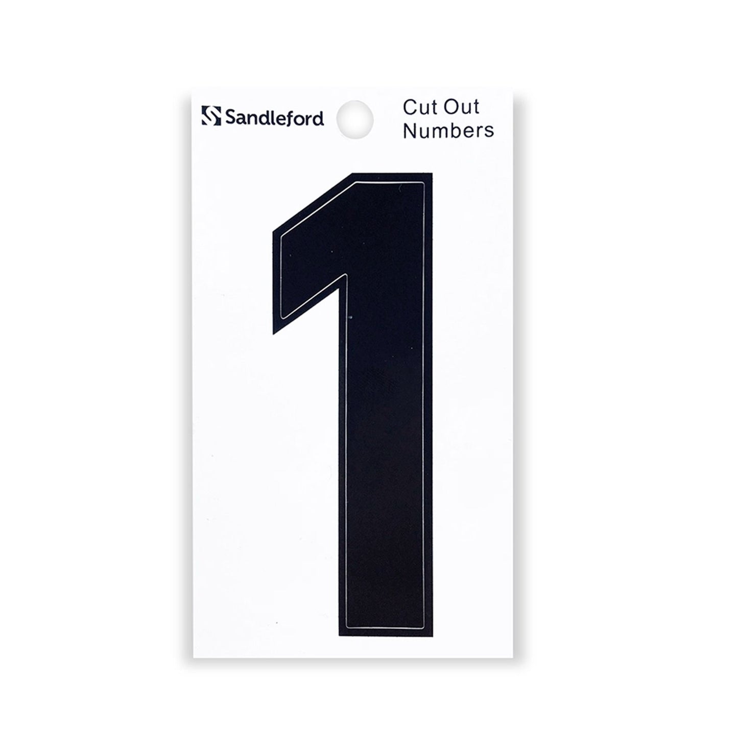 Sandleford Black Cut Out Self Adhesive House Number 1 - 85mm