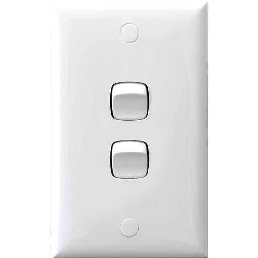 HPM Wall Switch - 2 Gang - 10A