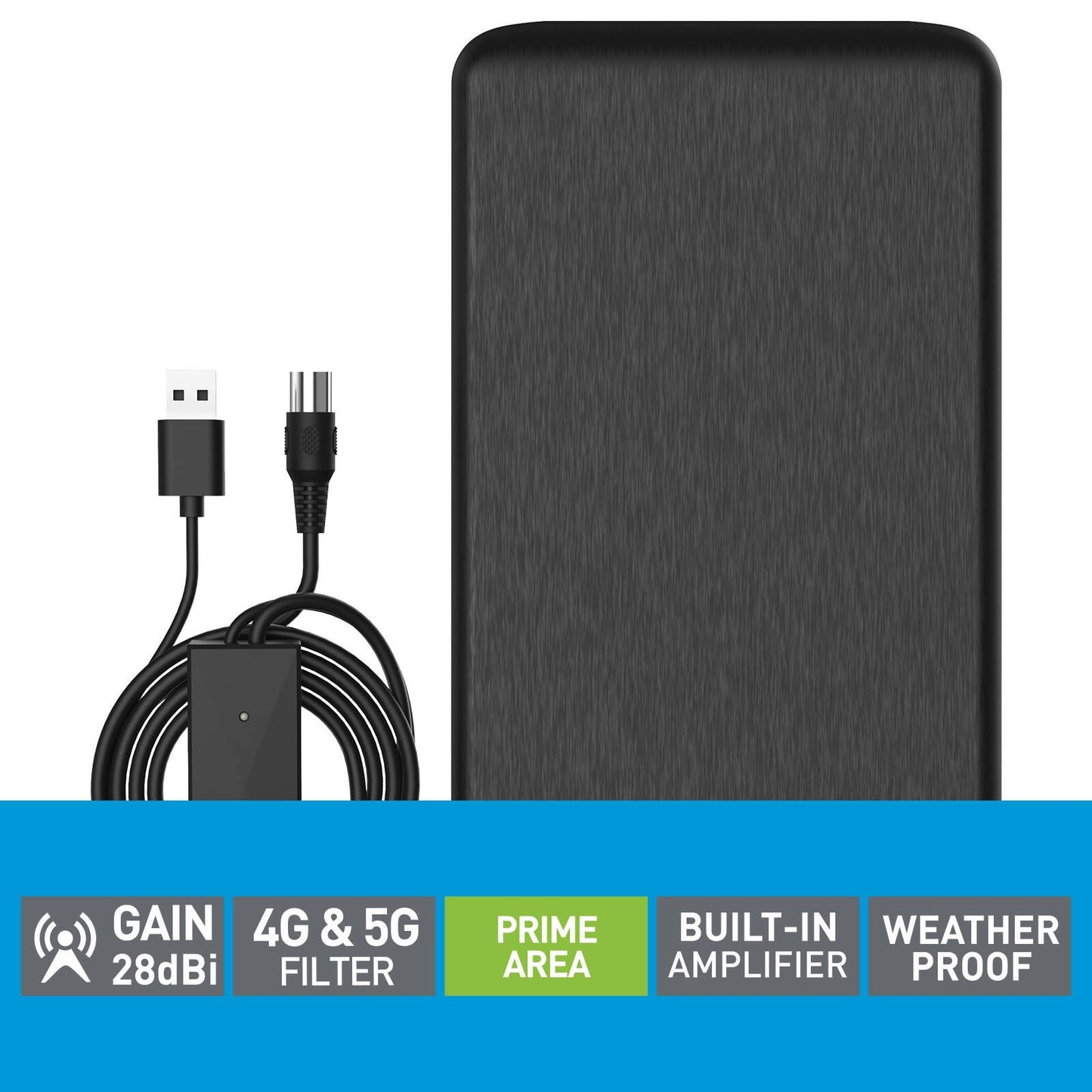 Antsig Indoor Antenna - 130 x 248mm - Black