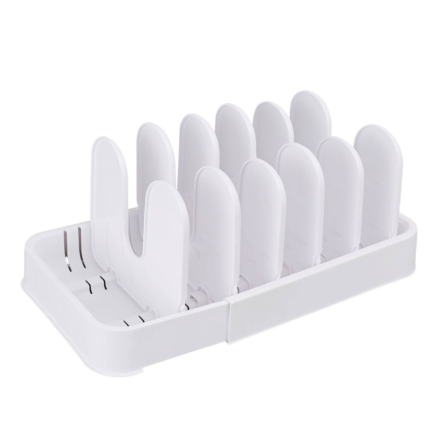 EzyStorage White Expanding Cookware Organiser - 36-58cm