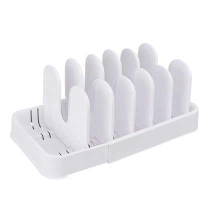 EzyStorage White Expanding Cookware Organiser - 36-58cm