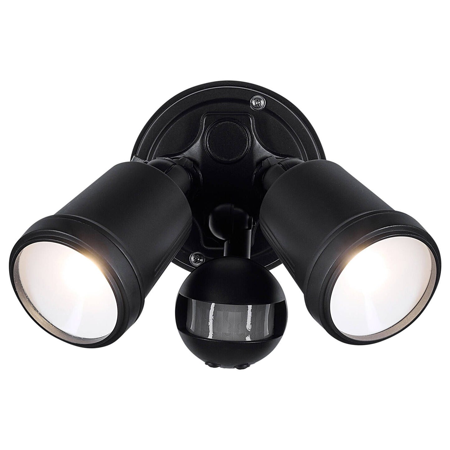 Brilliant Black Raptor III Twin Security Light - 20W - 1800 Lumens