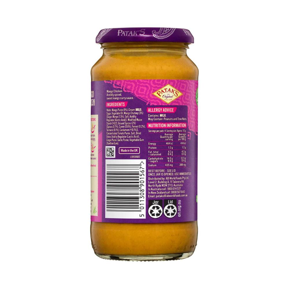 Patak's Mango Chicken Simmer Sauce - 450g