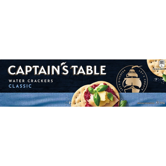 Captains Table Classic Water Crackers 125g