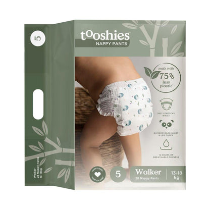Tooshies Eco Nappy Pants Size 5 Walker - 28 Pack