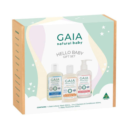 Gaia Natural Baby Hello Baby Gift Set 3x250ml - 3 Pack